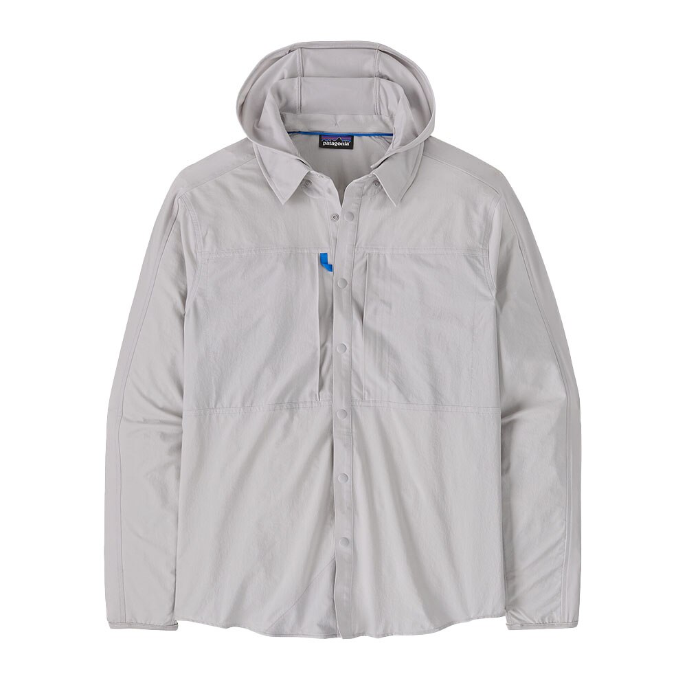 Patagonia River Rambler Hybrid Sun Hoody Men's in Crisp Grey
